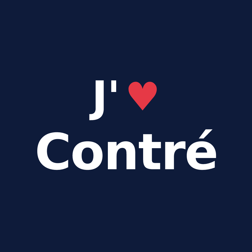 T-shirt personnalisé Contré — design J'aime Contré