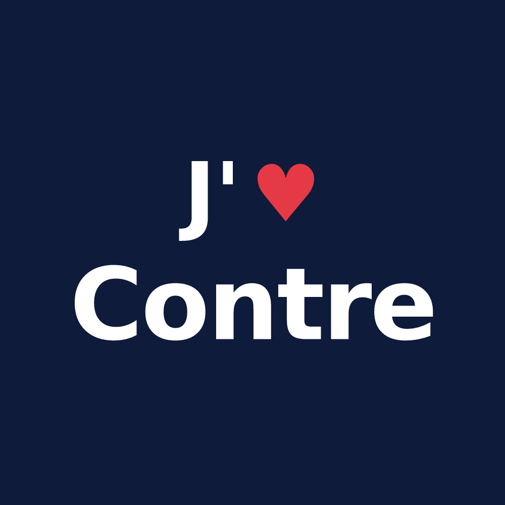 T-shirt personnalisé Contre — design J'aime Contre