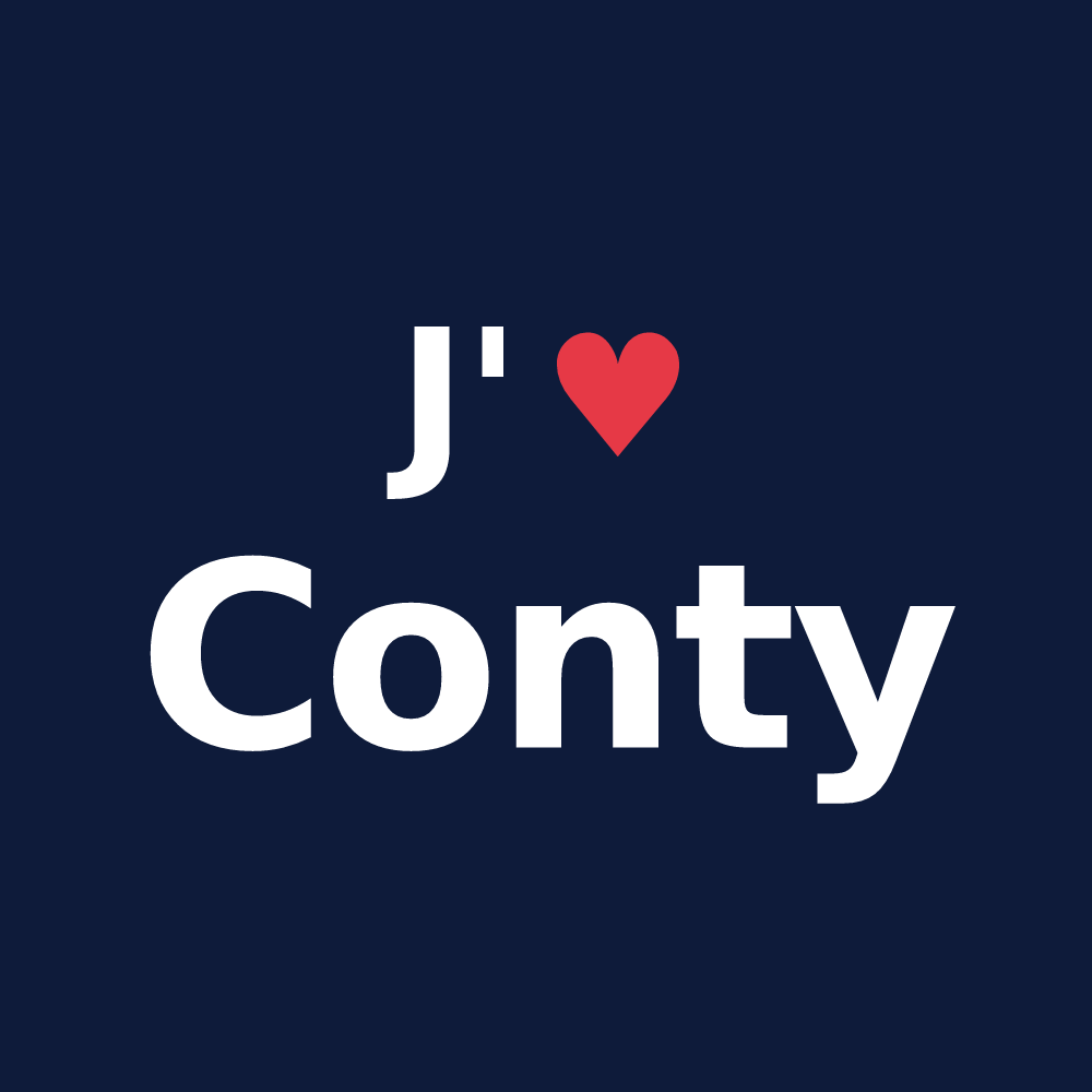 T-shirt personnalisé Conty — design J'aime Conty