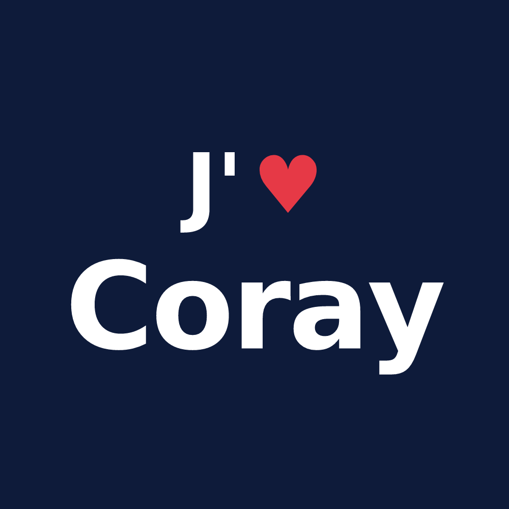 T-shirt personnalisé Coray — design J'aime Coray