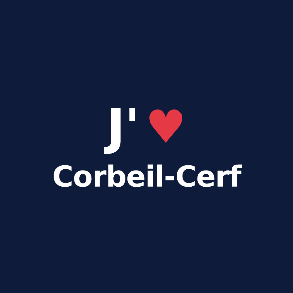 T-shirt personnalisé Corbeil-Cerf — design J'aime Corbeil-Cerf