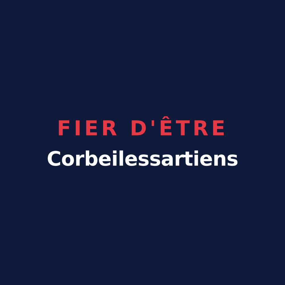 T-shirt « Fier d'être Corbeilessartiens » — design pour Corbeil-Cerf