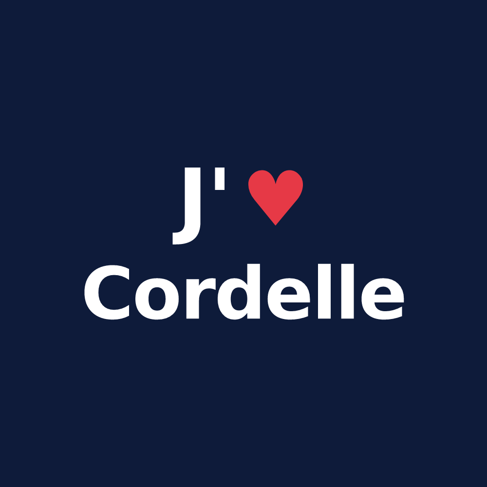 T-shirt personnalisé Cordelle — design J'aime Cordelle