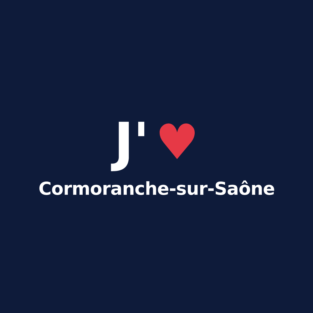 T-shirt personnalisé Cormoranche-sur-Saône — design J'aime Cormoranche-sur-Saône