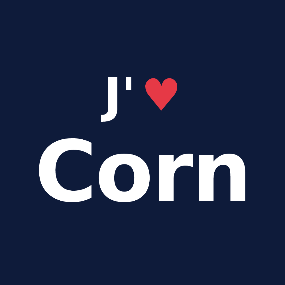T-shirt personnalisé Corn — design J'aime Corn