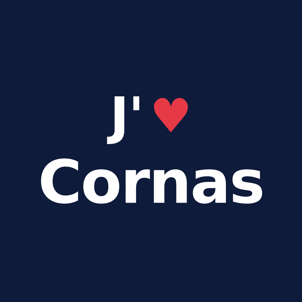 T-shirt personnalisé Cornas — design J'aime Cornas