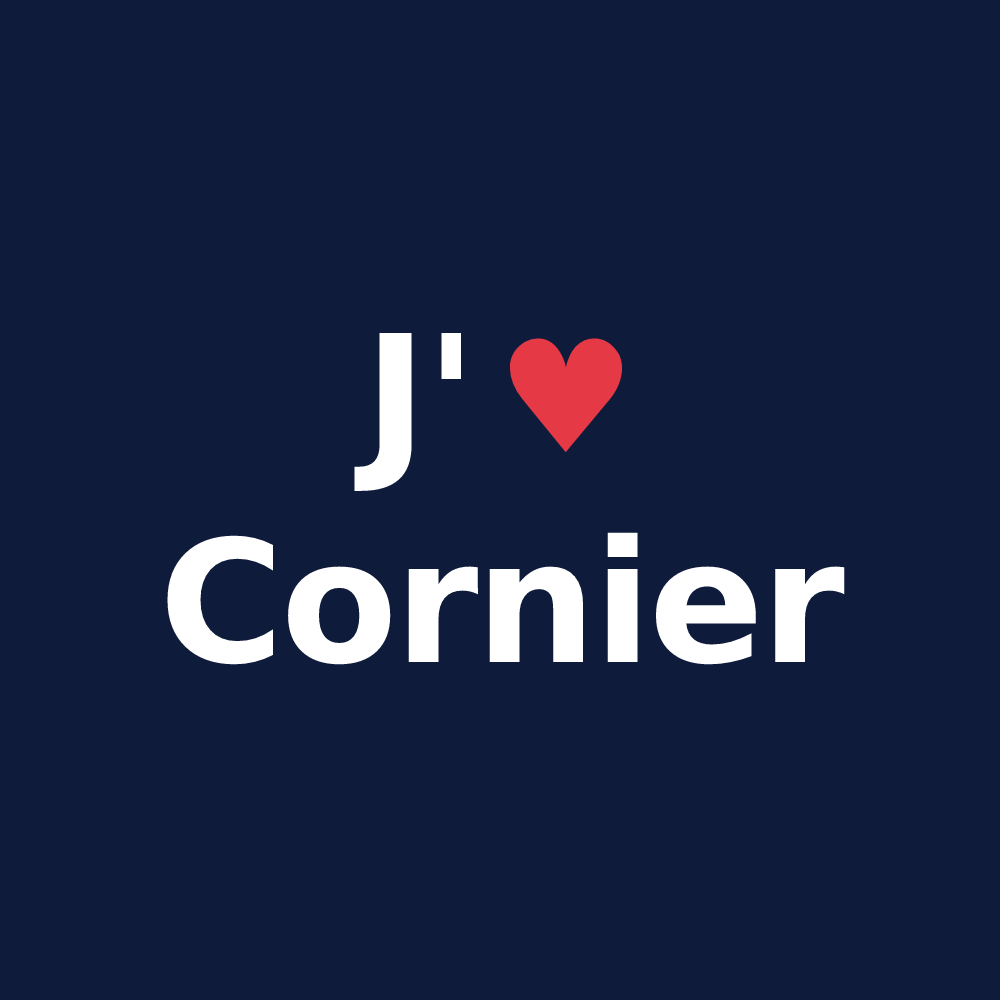 T-shirt personnalisé Cornier — design J'aime Cornier
