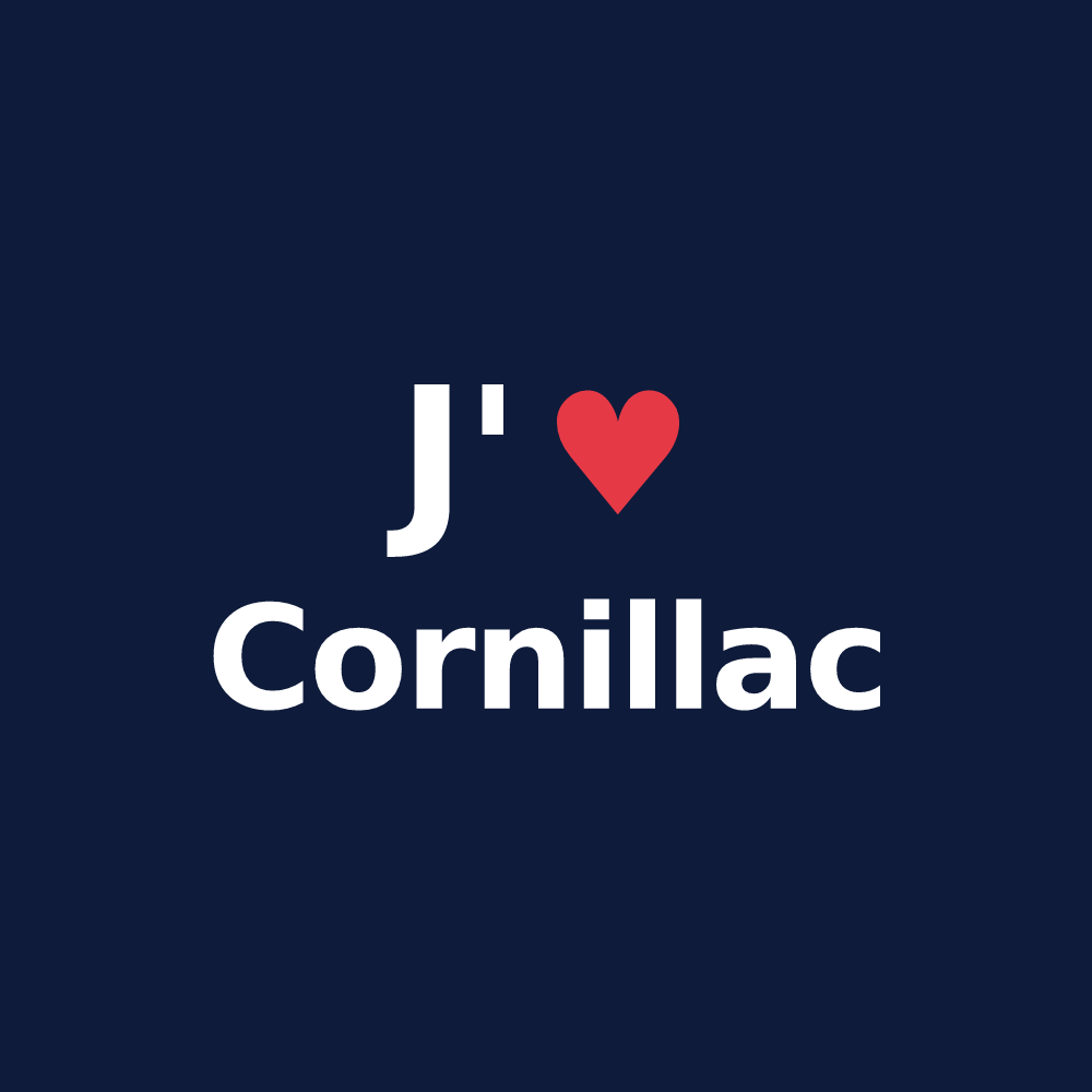 T-shirt personnalisé Cornillac — design J'aime Cornillac