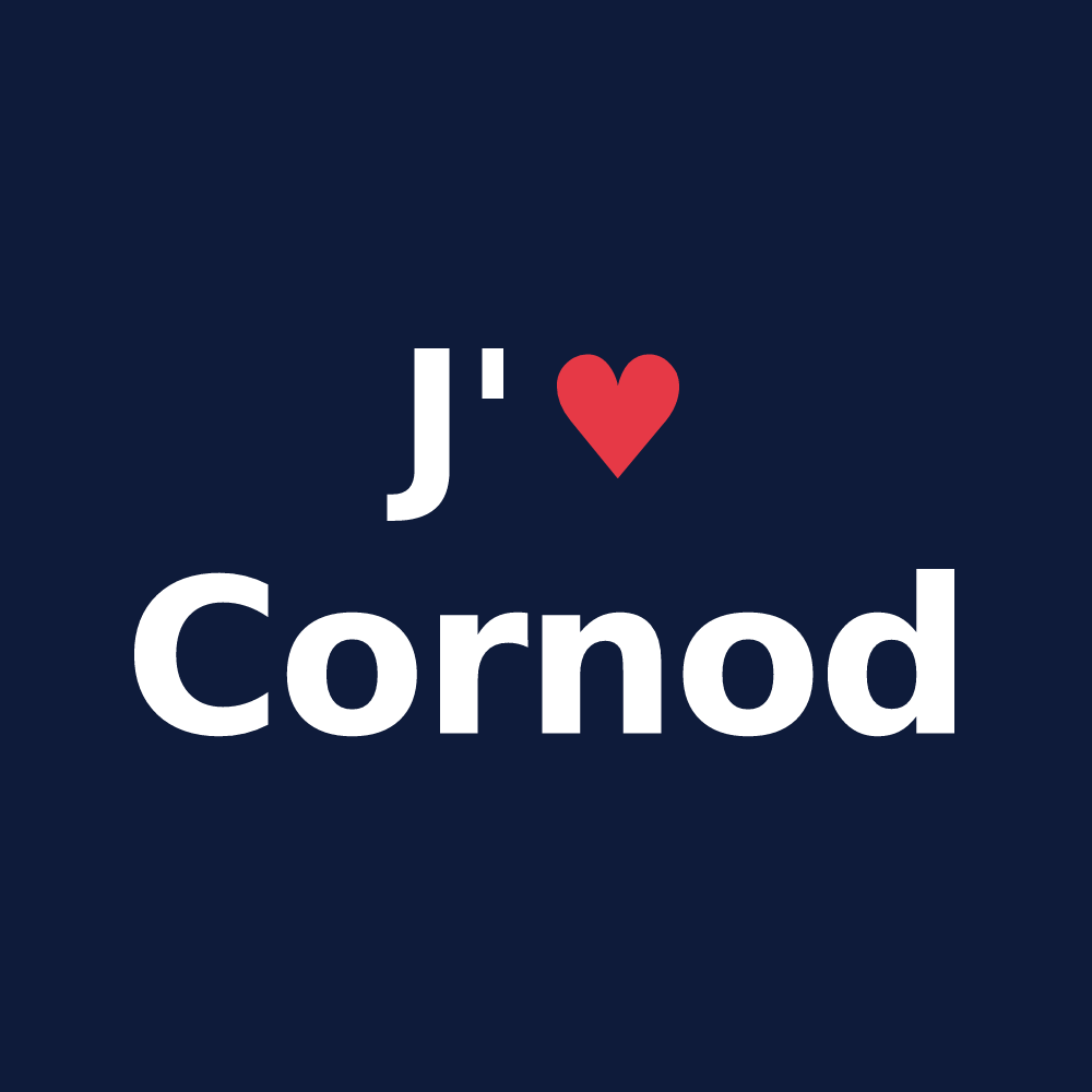 T-shirt personnalisé Cornod — design J'aime Cornod