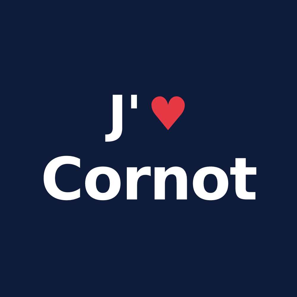 T-shirt personnalisé Cornot — design J'aime Cornot