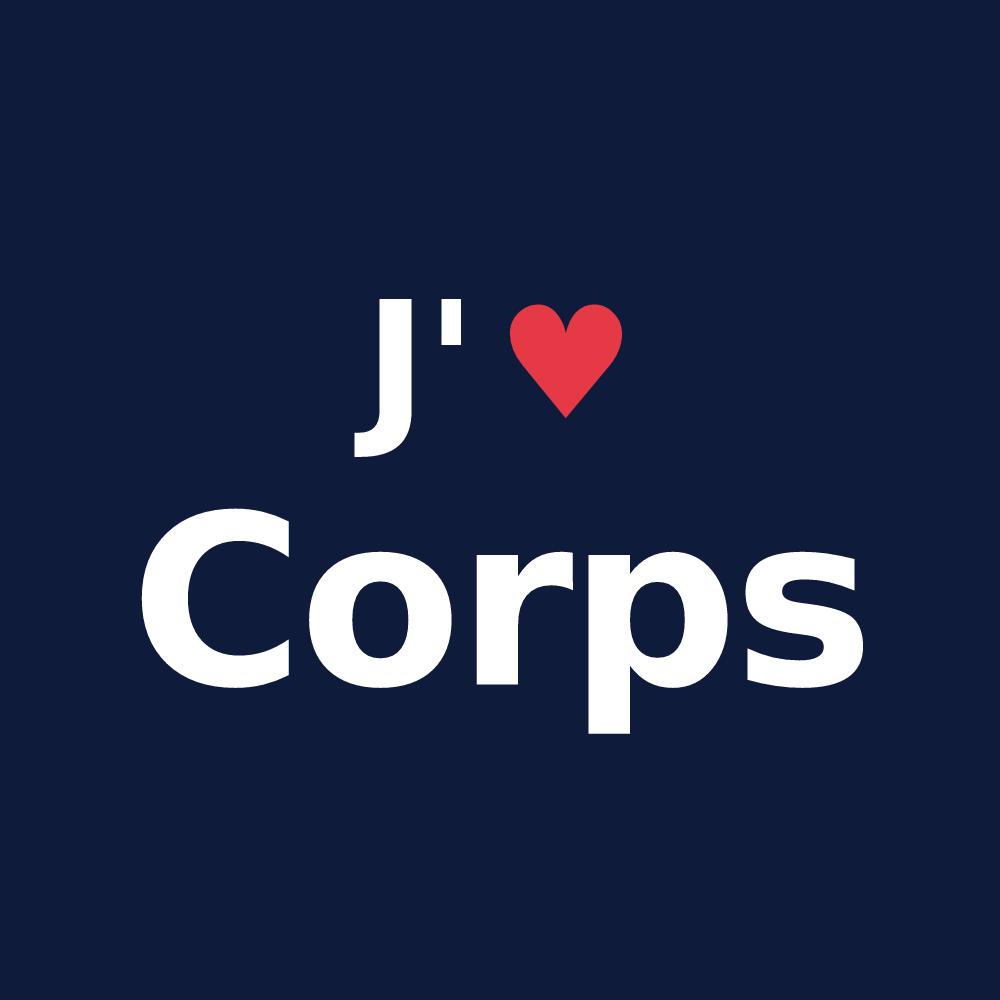 T-shirt personnalisé Corps — design J'aime Corps