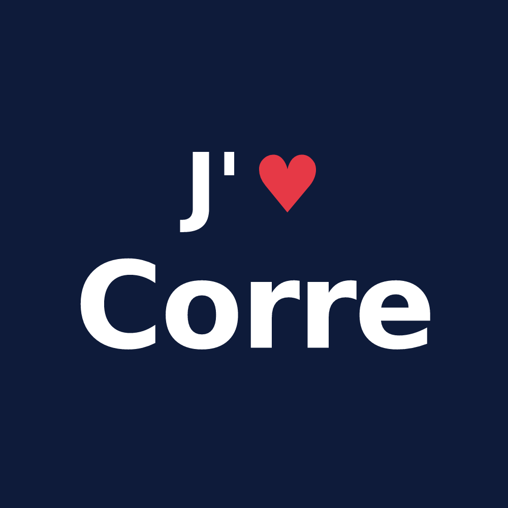 T-shirt personnalisé Corre — design J'aime Corre