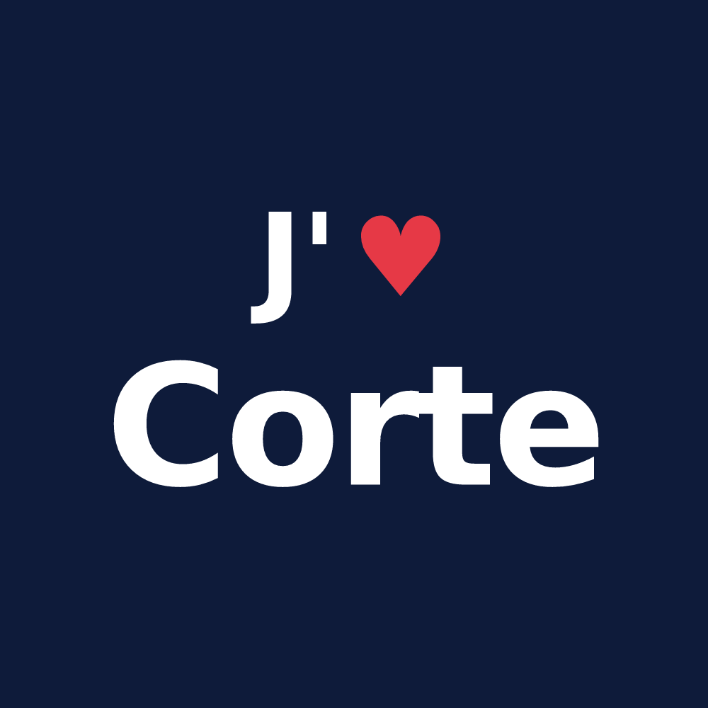 T-shirt personnalisé Corte — design J'aime Corte