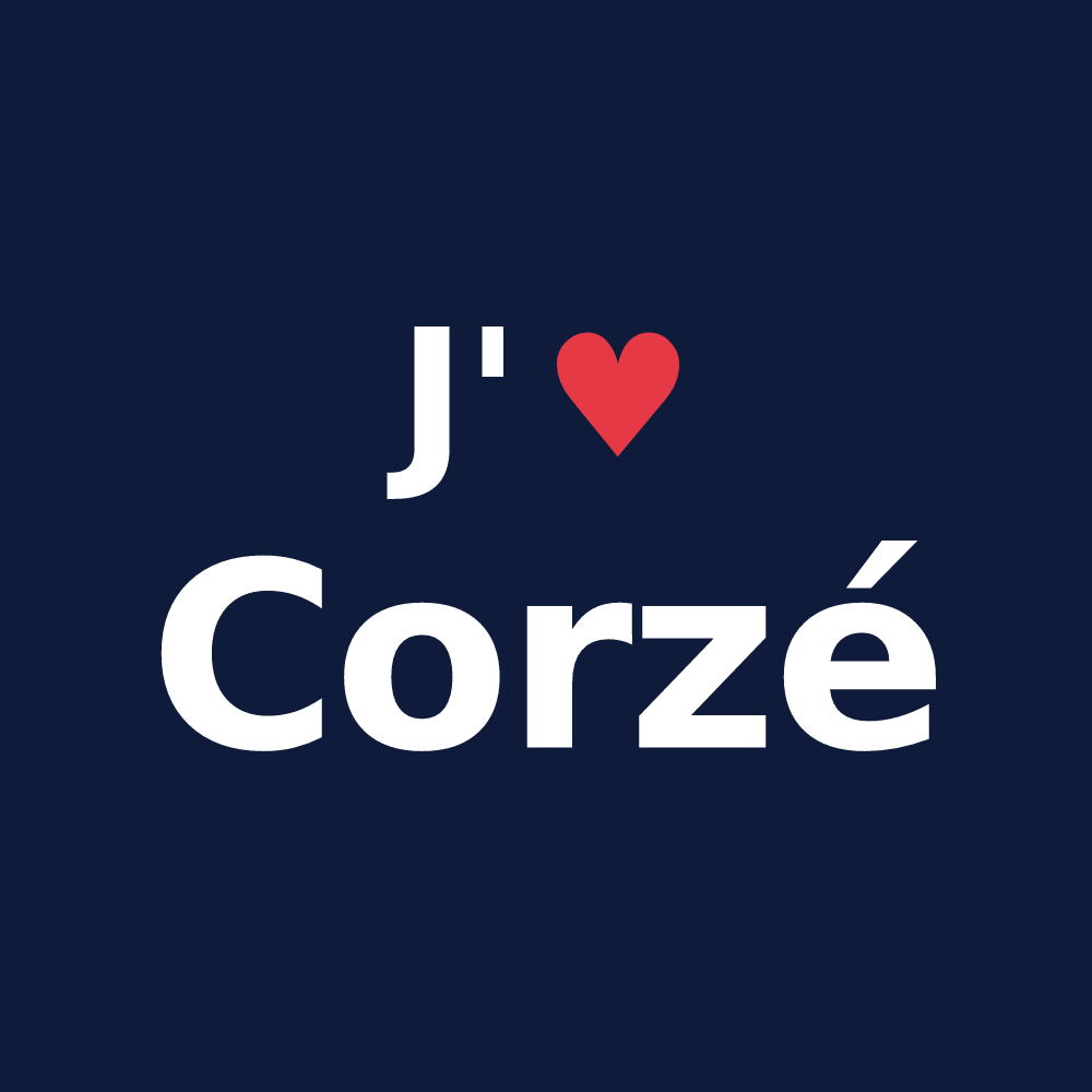 T-shirt personnalisé Corzé — design J'aime Corzé