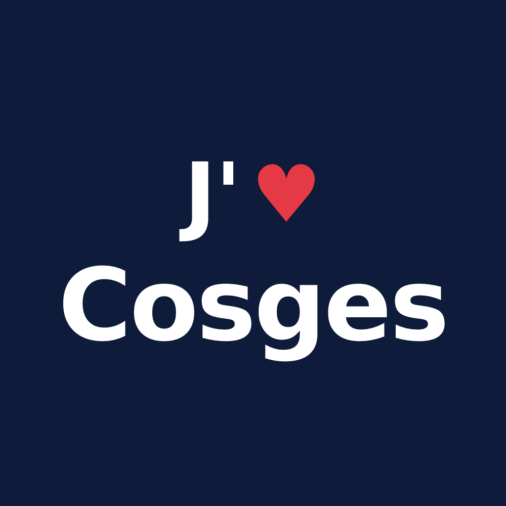 T-shirt personnalisé Cosges — design J'aime Cosges