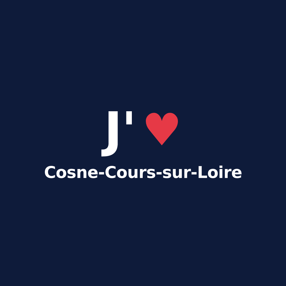 T-shirt personnalisé Cosne-Cours-sur-Loire — design J'aime Cosne-Cours-sur-Loire