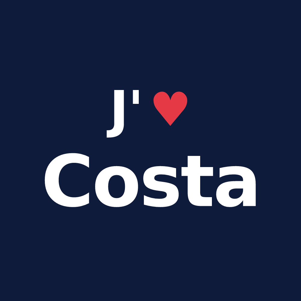 T-shirt personnalisé Costa — design J'aime Costa