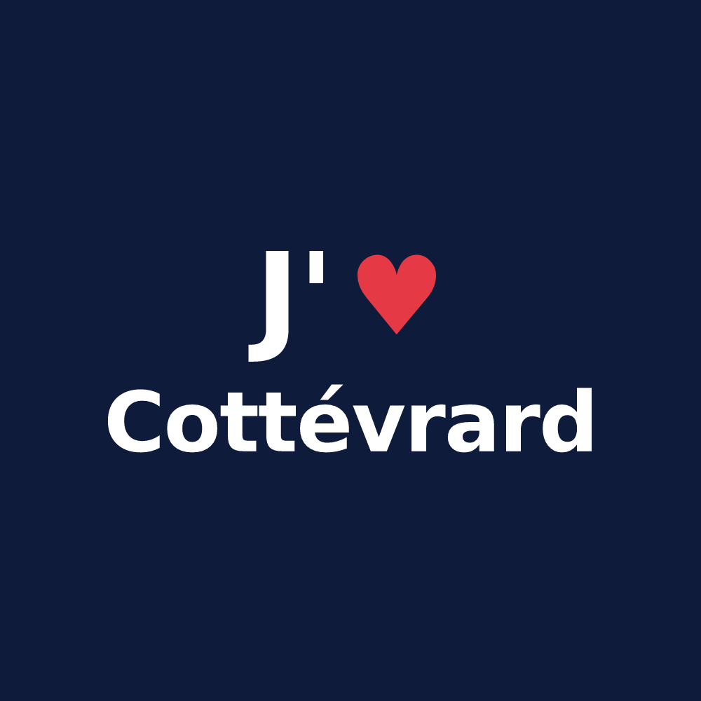 T-shirt personnalisé Cottévrard — design J'aime Cottévrard