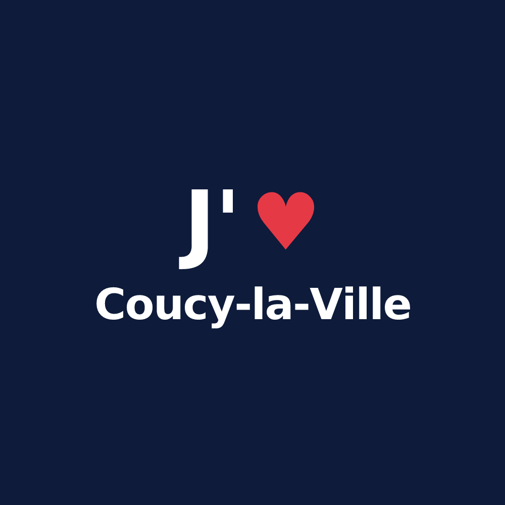 T-shirt personnalisé Coucy-la-Ville — design J'aime Coucy-la-Ville
