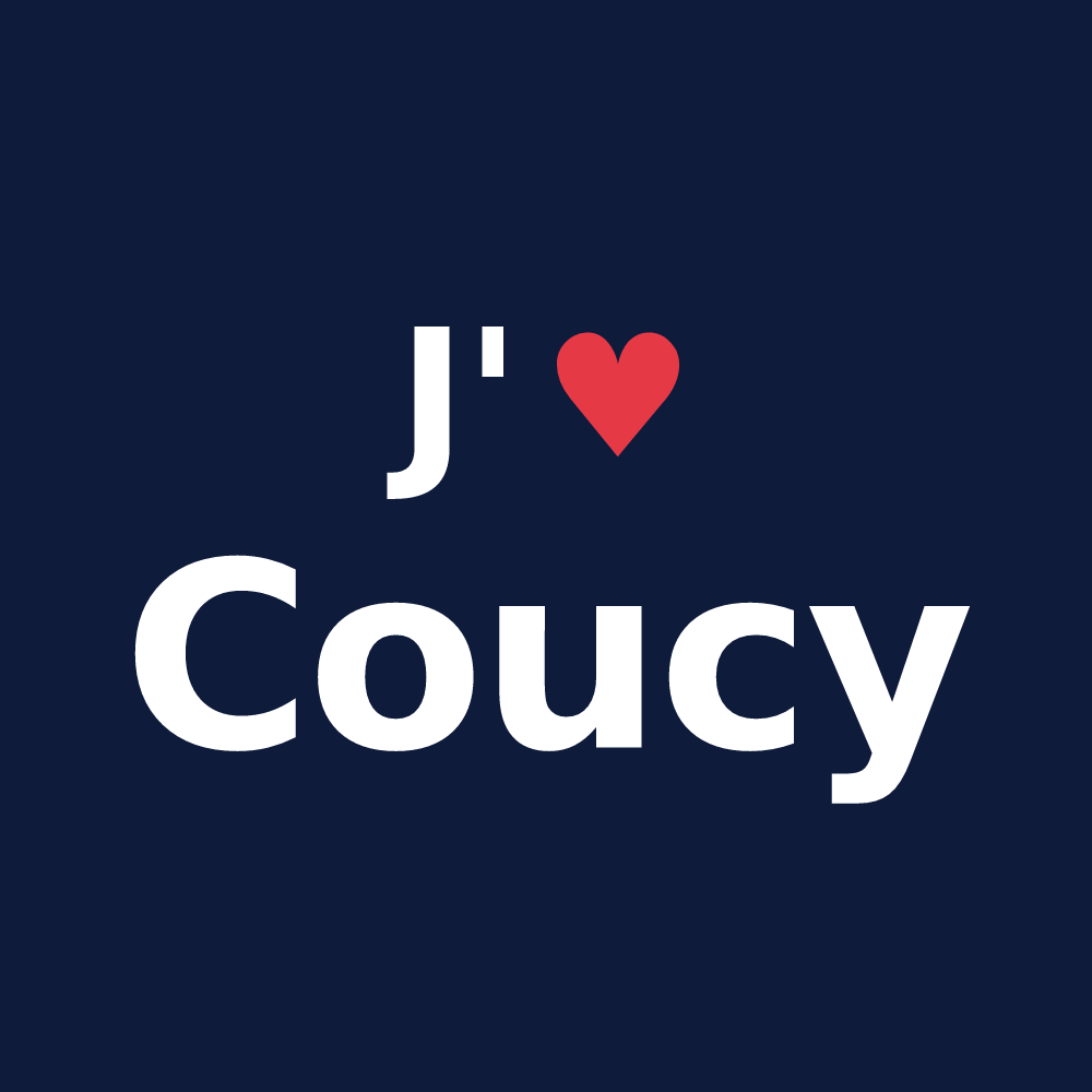 T-shirt personnalisé Coucy — design J'aime Coucy