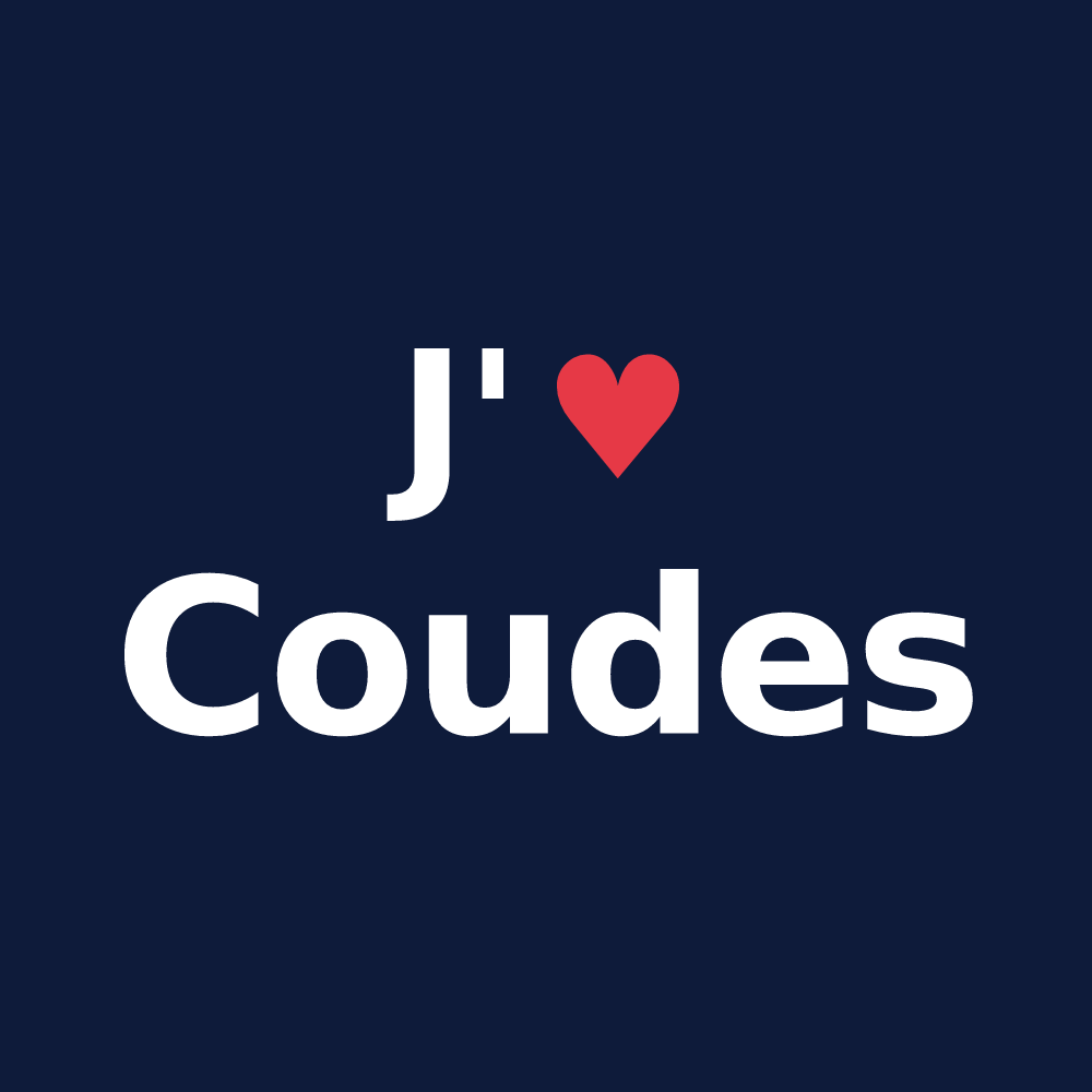 T-shirt personnalisé Coudes — design J'aime Coudes