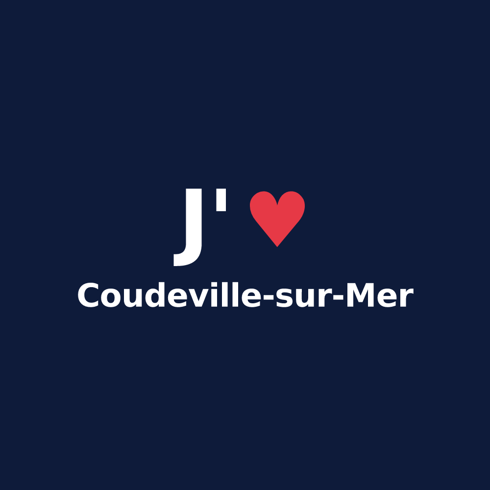 T-shirt personnalisé Coudeville-sur-Mer — design J'aime Coudeville-sur-Mer