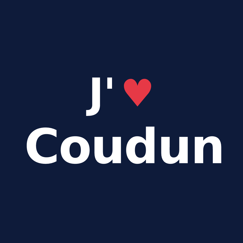T-shirt personnalisé Coudun — design J'aime Coudun