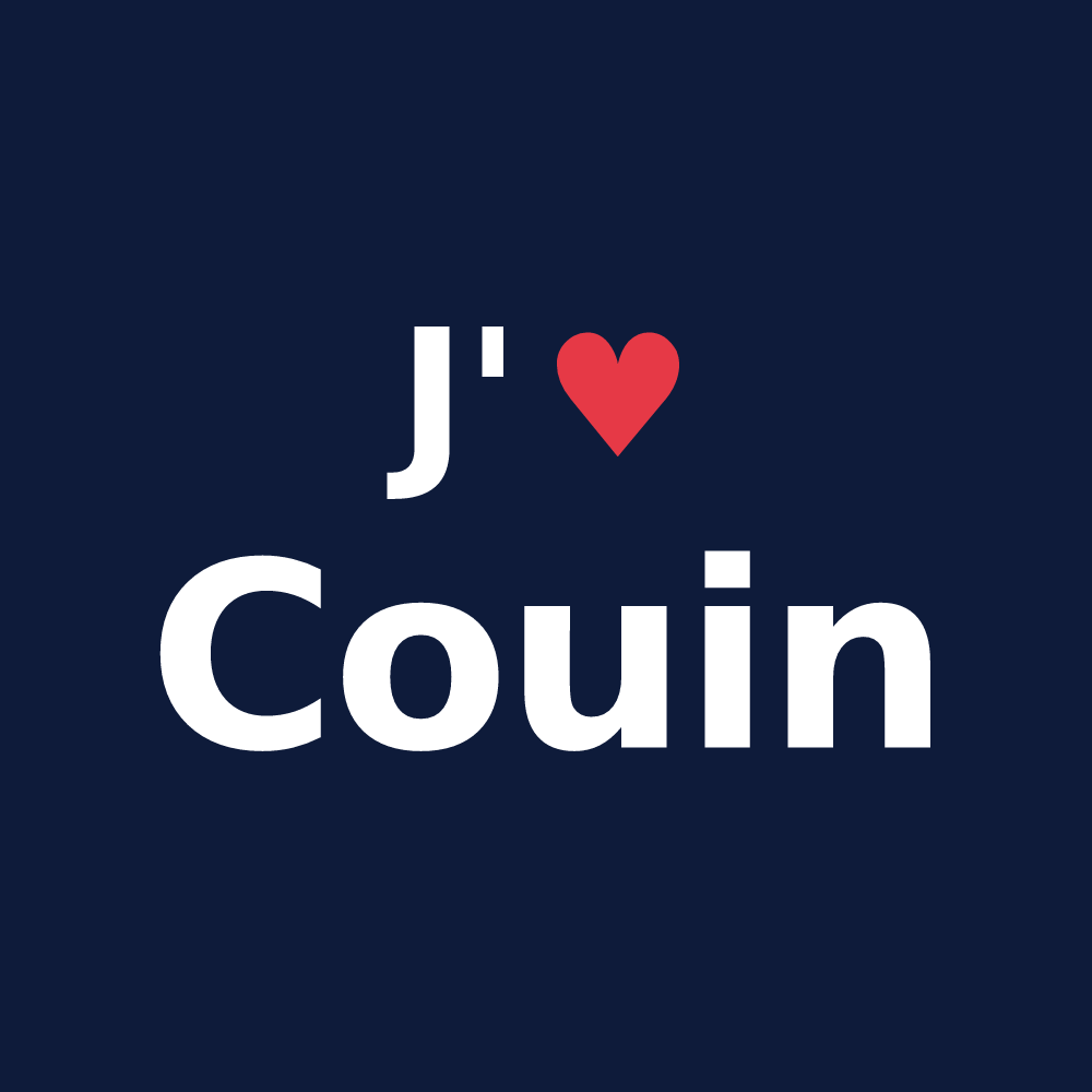 T-shirt personnalisé Couin — design J'aime Couin
