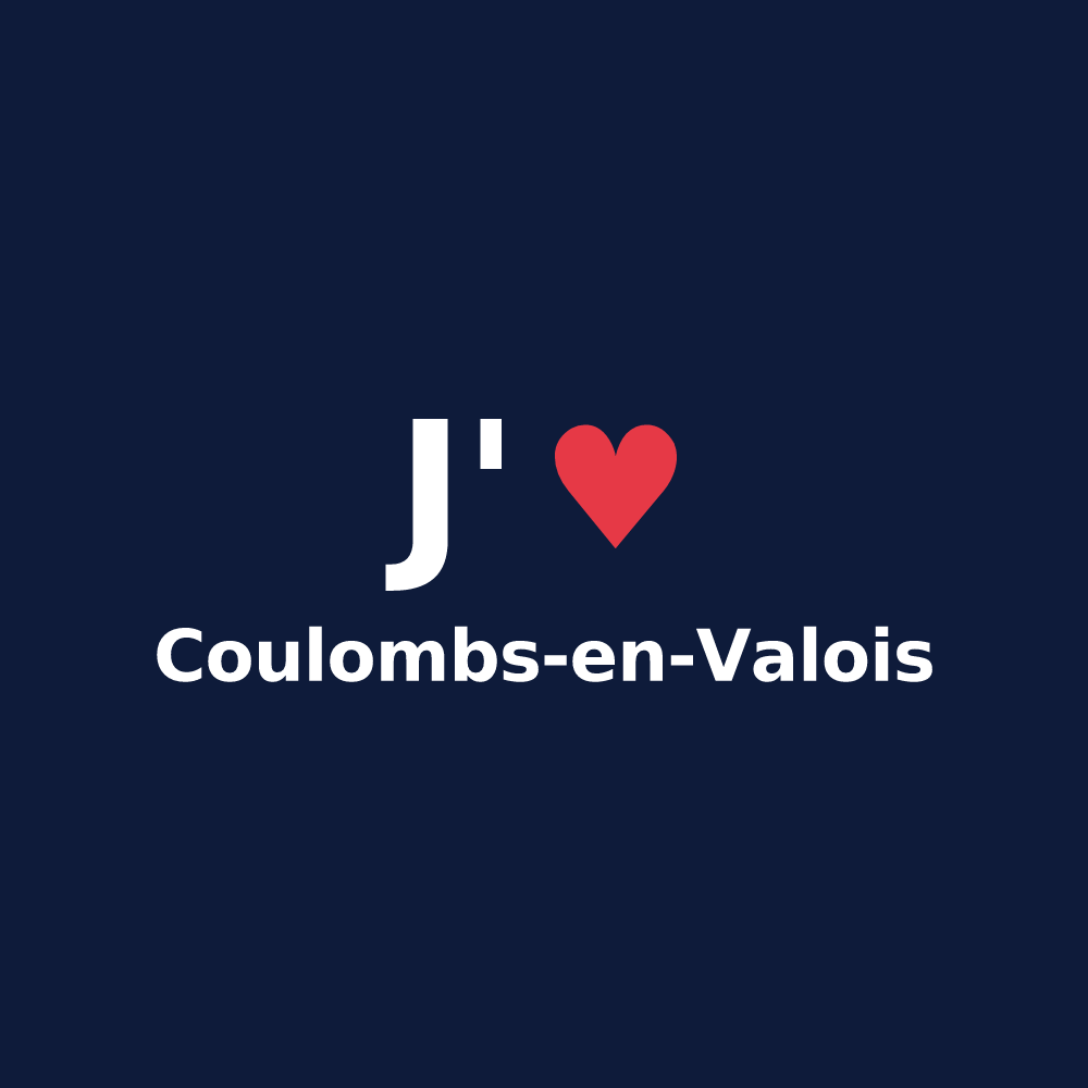 T-shirt personnalisé Coulombs-en-Valois — design J'aime Coulombs-en-Valois