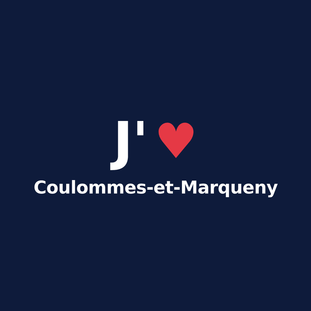 T-shirt personnalisé Coulommes-et-Marqueny — design « J'aime Coulommes-et-Marqueny » imprimé sur le t-shirt