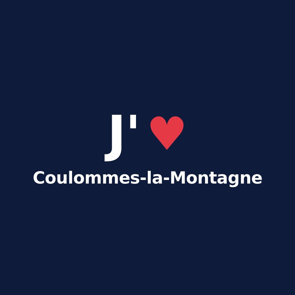 T-shirt personnalisé Coulommes-la-Montagne — design J'aime Coulommes-la-Montagne