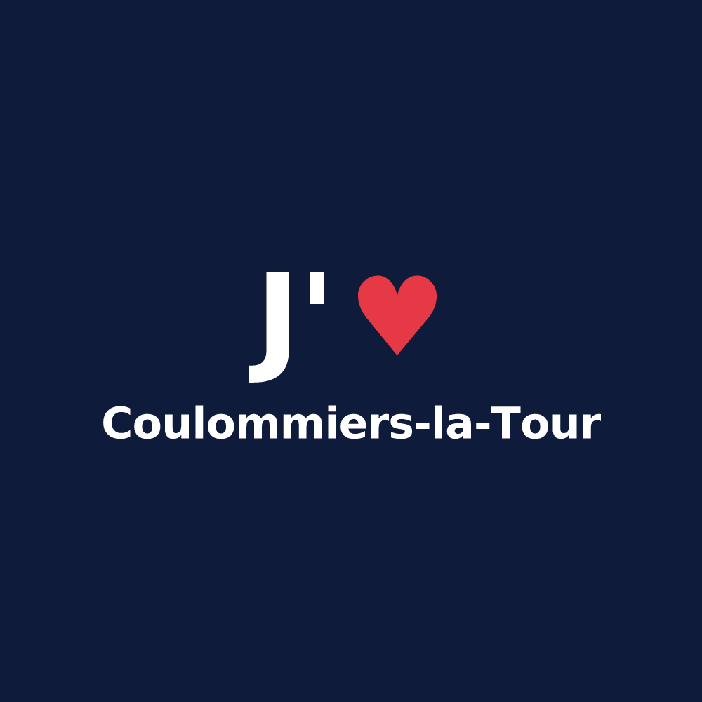 T-shirt personnalisé Coulommiers-la-Tour — design J'aime Coulommiers-la-Tour
