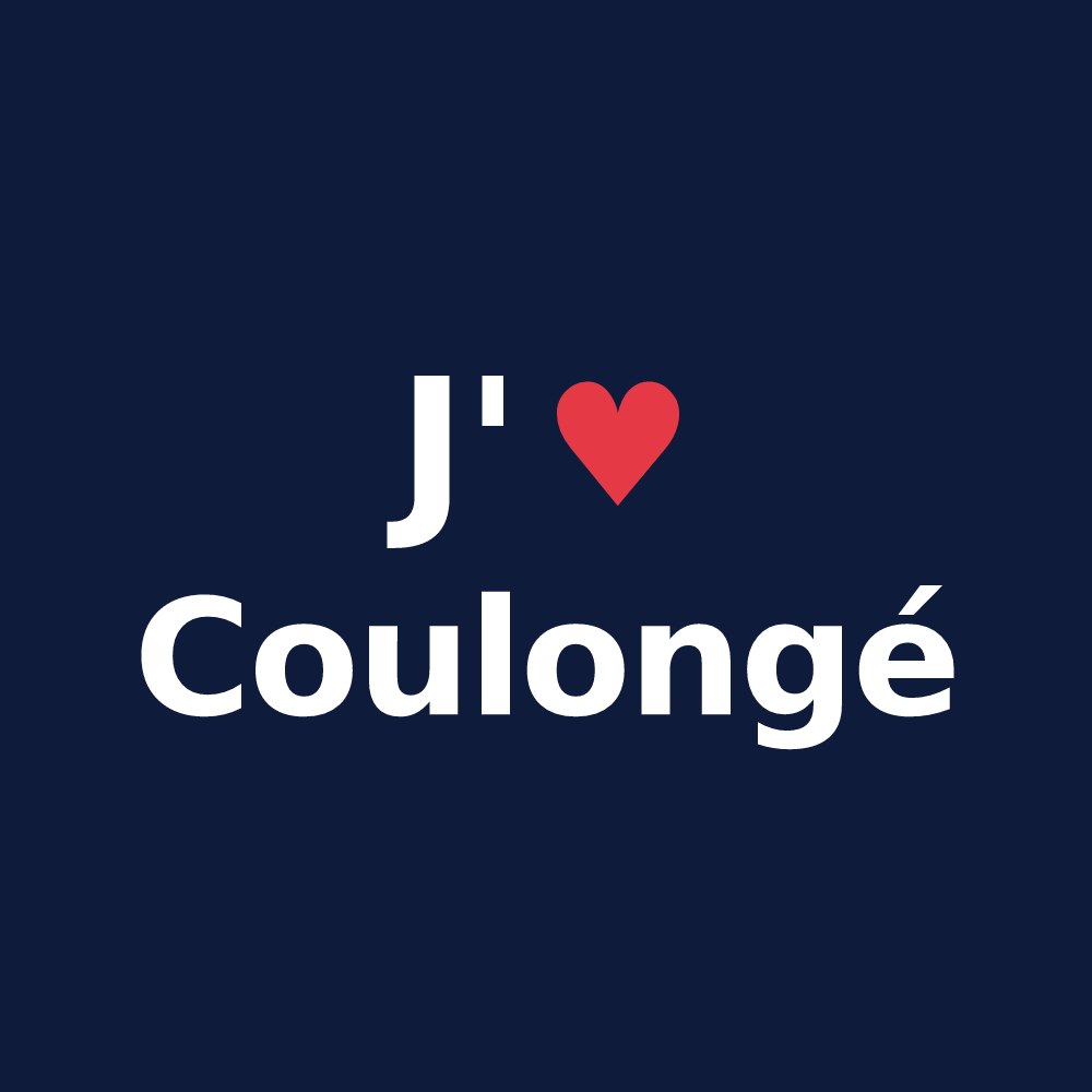 T-shirt personnalisé Coulongé — design J'aime Coulongé