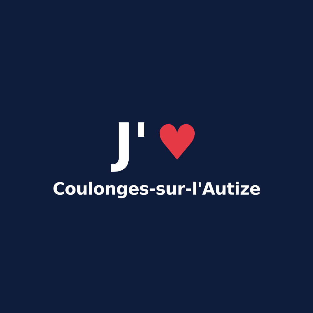 T-shirt personnalisé Coulonges-sur-l'Autize — design J'aime Coulonges-sur-l'Autize