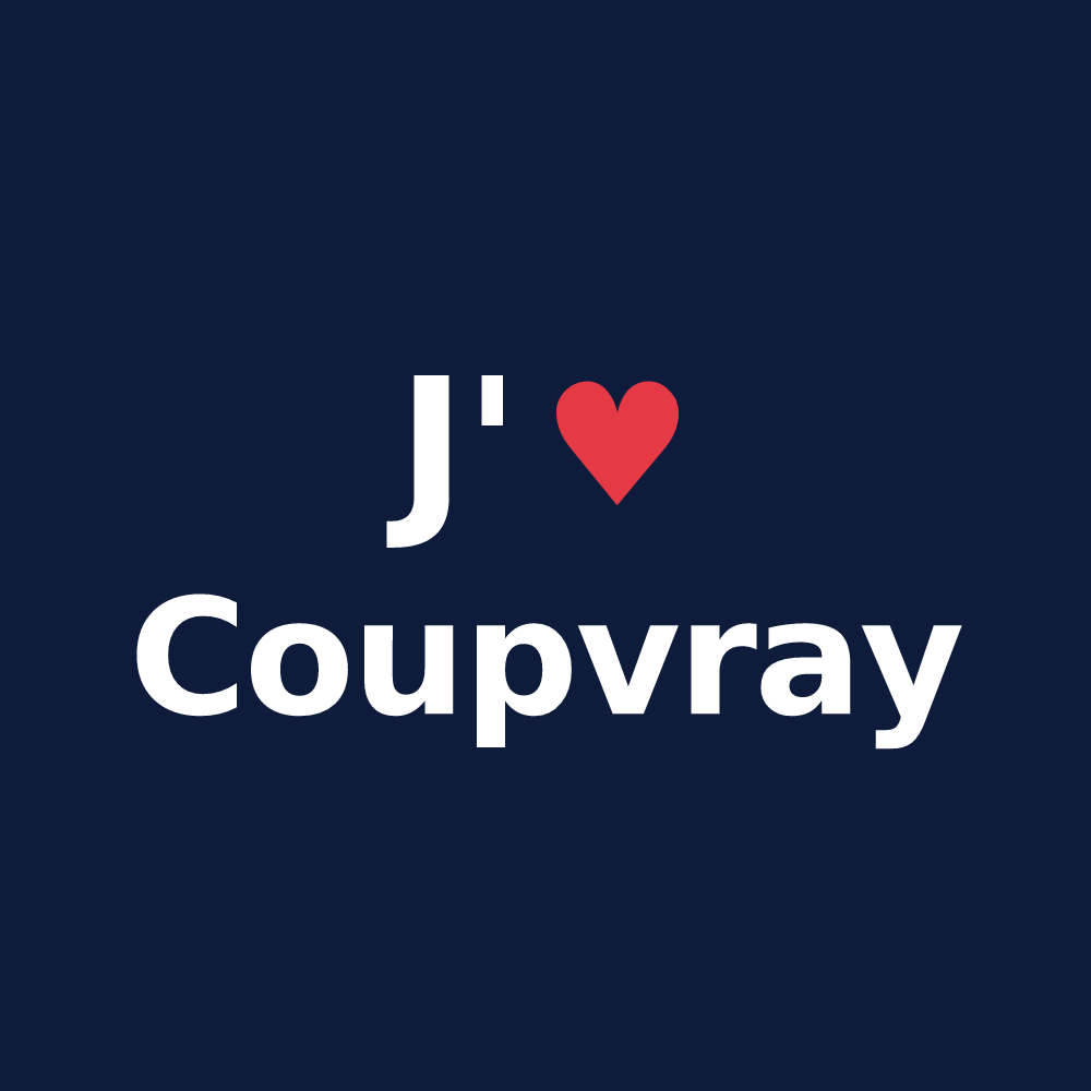 T-shirt personnalisé Coupvray — design J'aime Coupvray