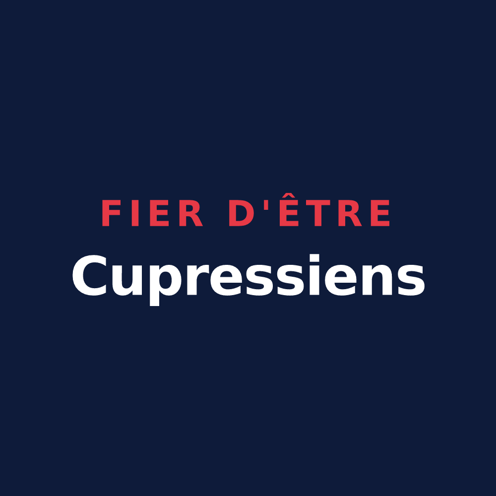 T-shirt « Fier d'être Cupressiens » — design pour Coupvray