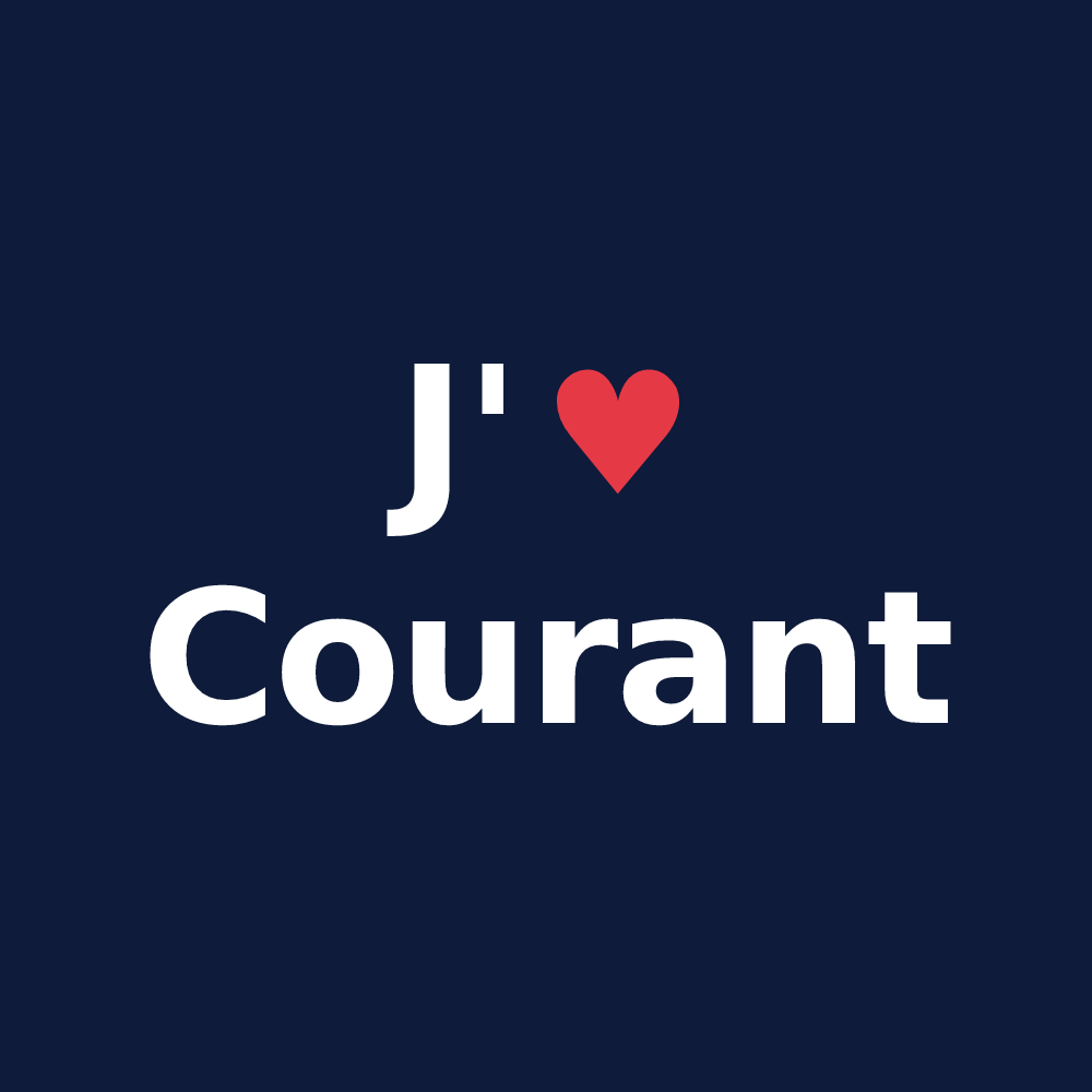 T-shirt personnalisé Courant — design J'aime Courant