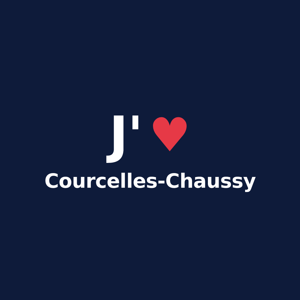 T-shirt personnalisé Courcelles-Chaussy — design J'aime Courcelles-Chaussy