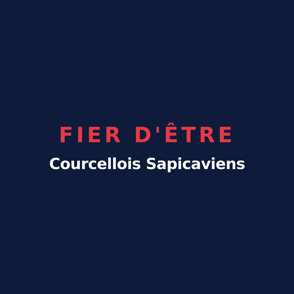 T-shirt « Fier d'être Courcellois Sapicaviens » — design pour Courcelles-Sapicourt