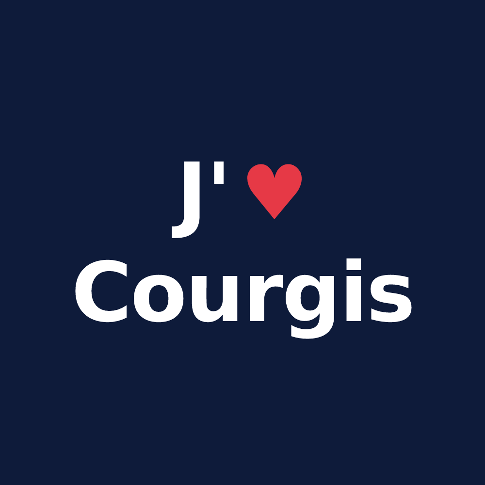 T-shirt personnalisé Courgis — design J'aime Courgis