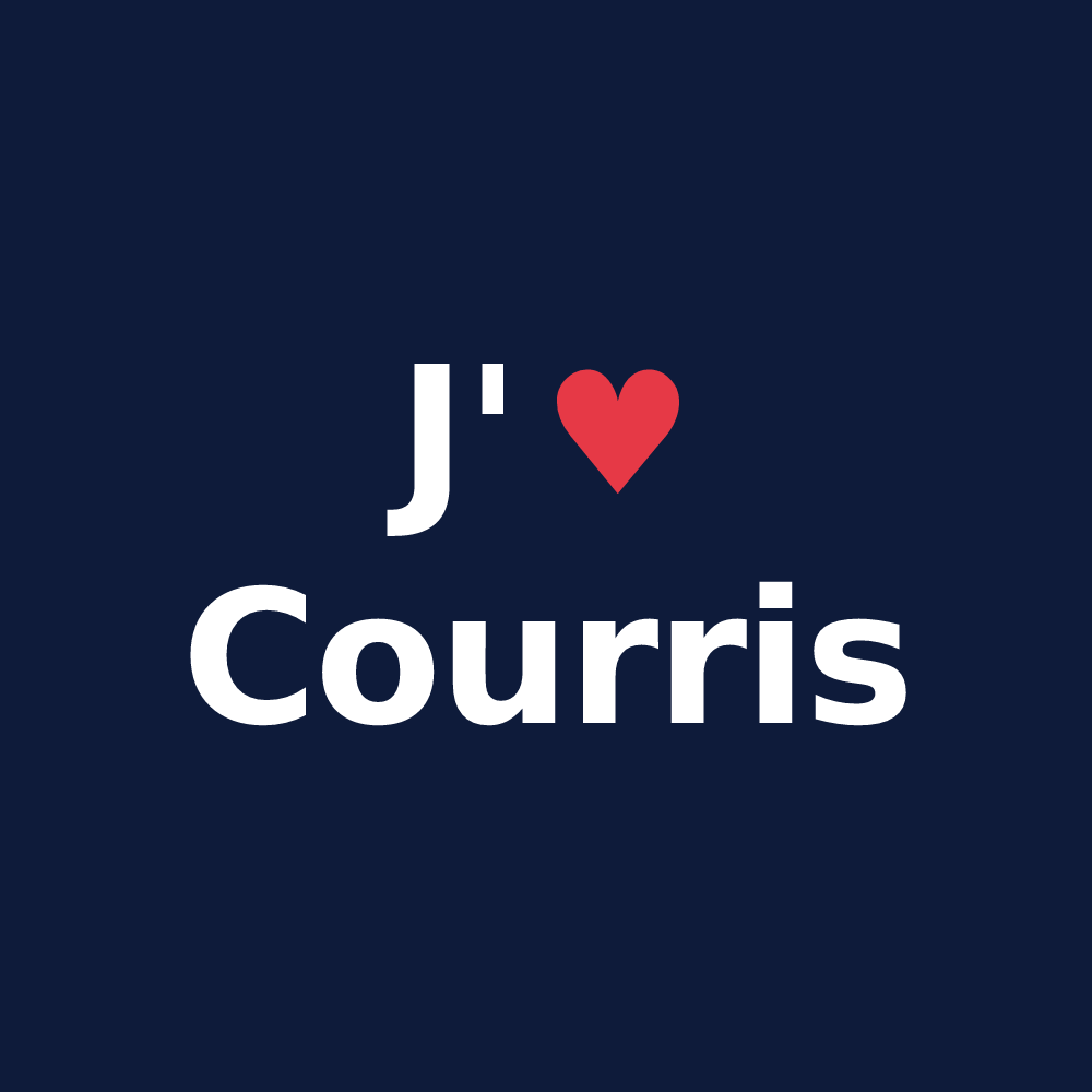 T-shirt personnalisé Courris — design J'aime Courris