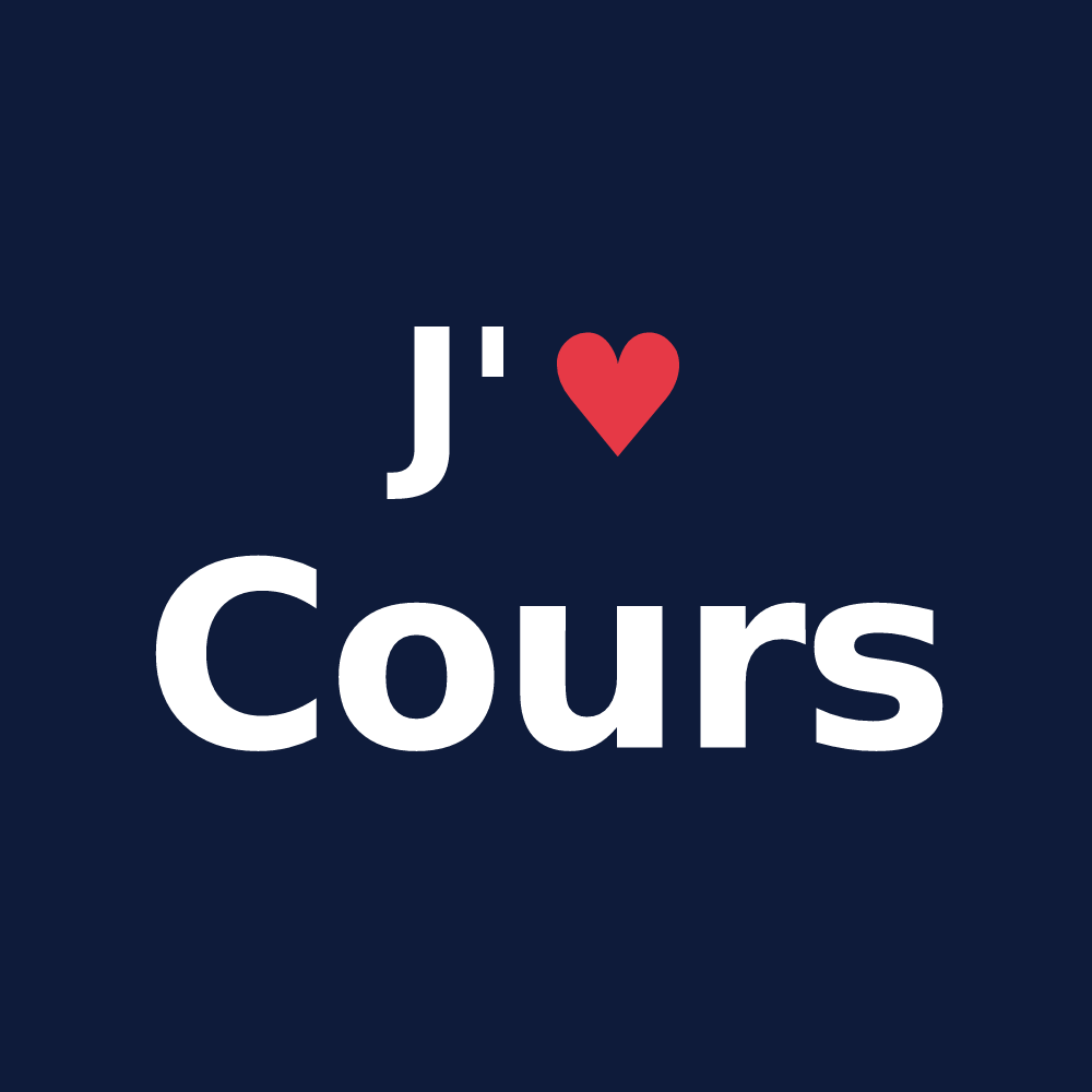 T-shirt personnalisé Cours — design J'aime Cours