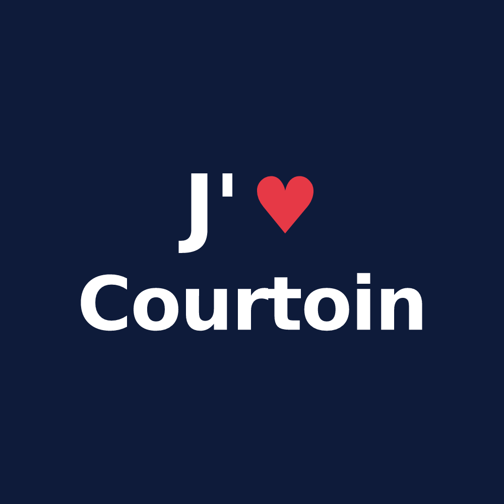 T-shirt personnalisé Courtoin — design J'aime Courtoin