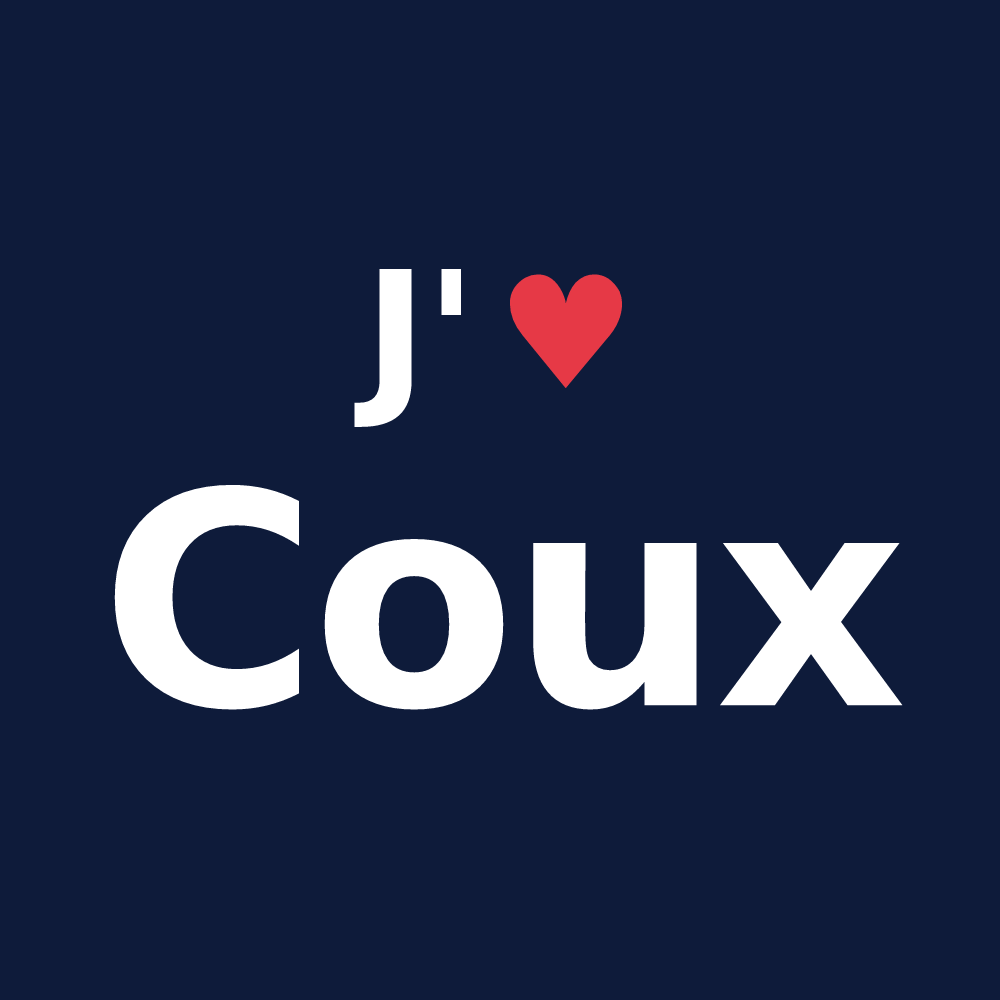 T-shirt personnalisé Coux — design J'aime Coux