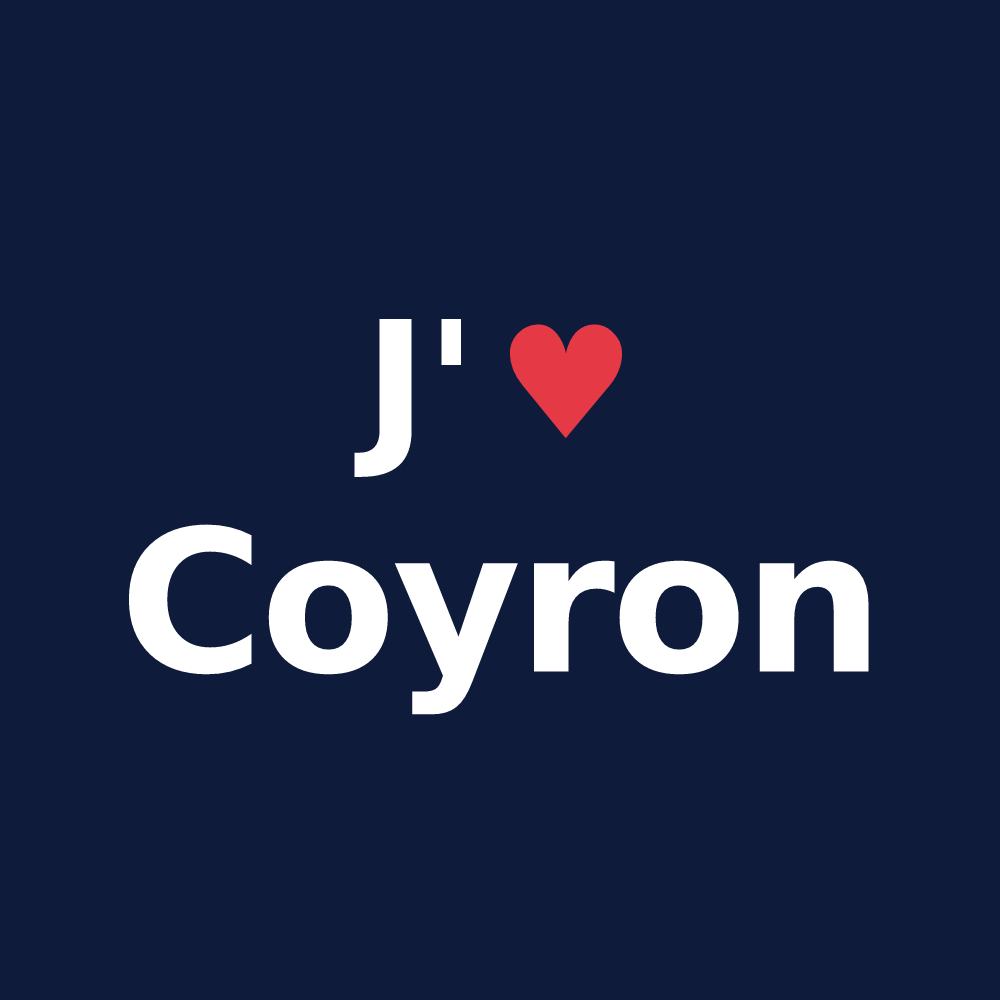 T-shirt personnalisé Coyron — design J'aime Coyron