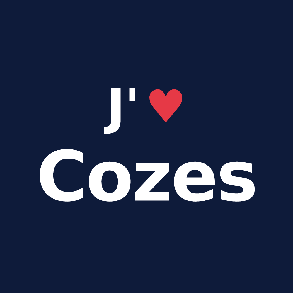 T-shirt personnalisé Cozes — design J'aime Cozes
