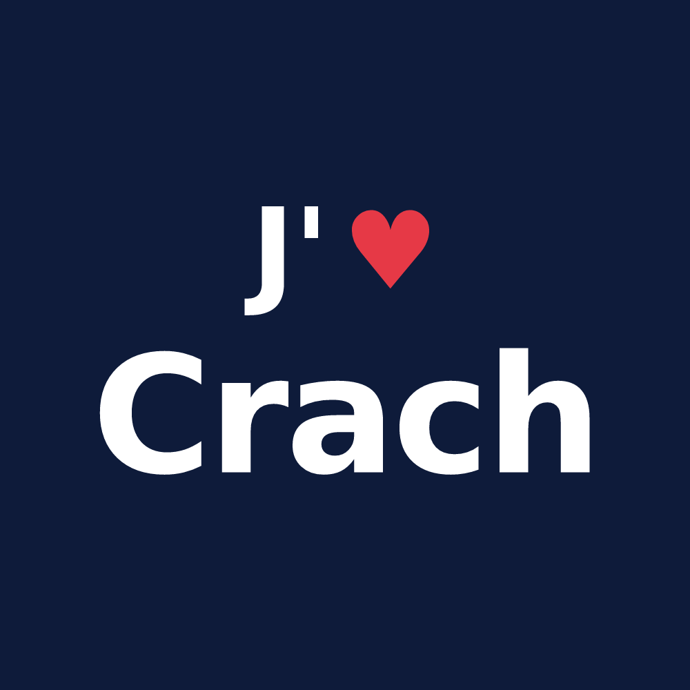 T-shirt personnalisé Crach — design J'aime Crach