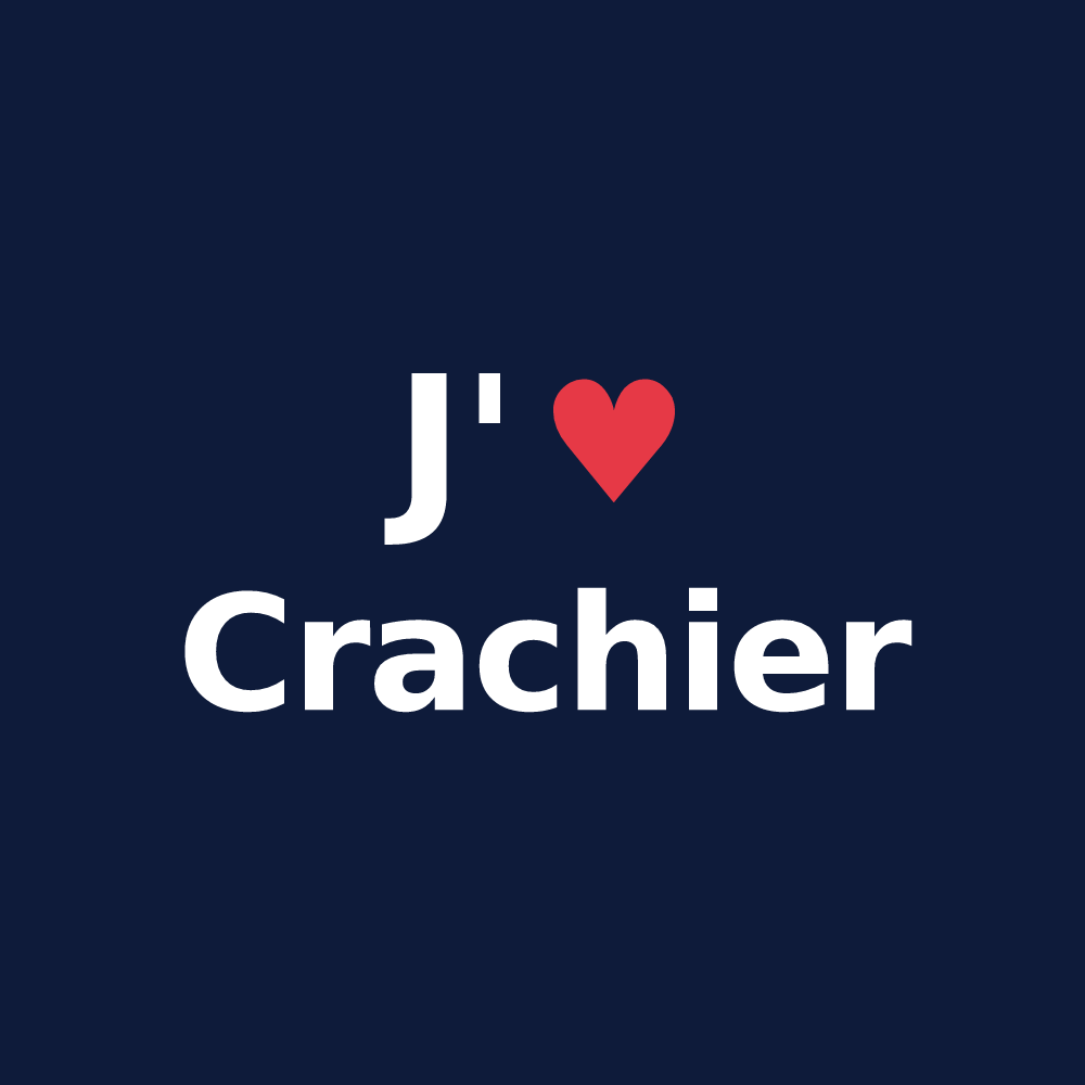 T-shirt personnalisé Crachier — design J'aime Crachier