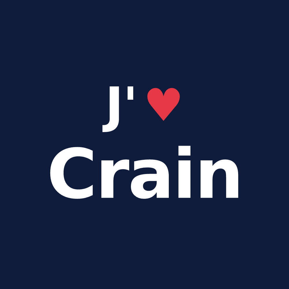 T-shirt personnalisé Crain — design J'aime Crain