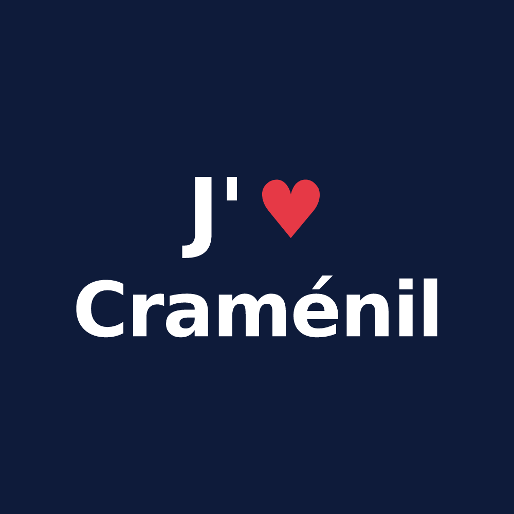 T-shirt personnalisé Craménil — design J'aime Craménil